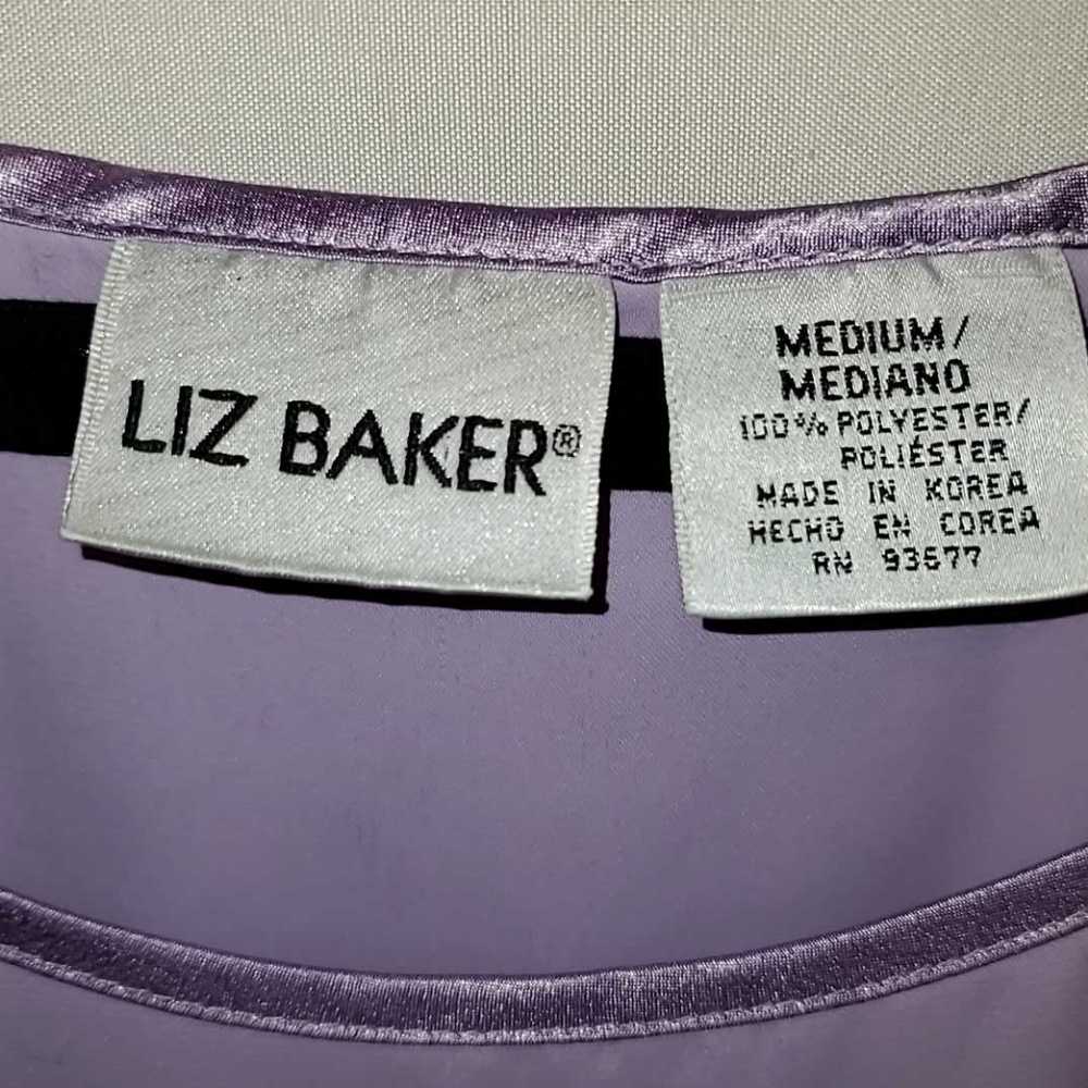Liz Baker Light Purple Tank Top - Picture 2 of 4